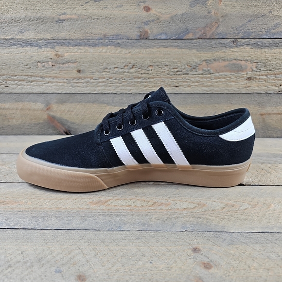 adidas Originals Seeley XT Low Profile Leather Shoes Black/White - Picture 7 of 11